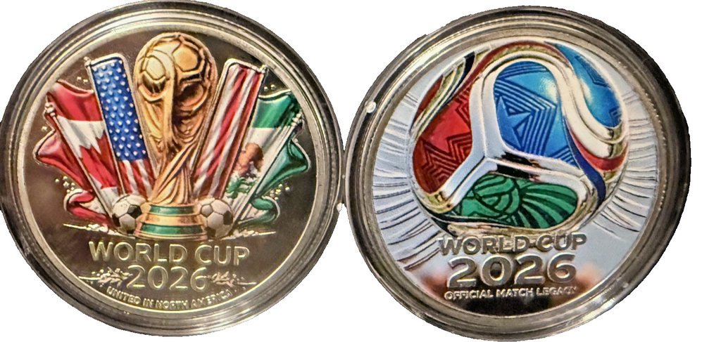 2026 FIFA World Cup USA Commemorative Coin "Presale".  Shipping 6/25 (5 coins)
