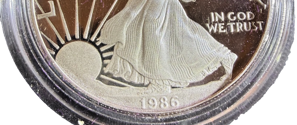 U.S. Mint 1986 American Eagle Proof 1 oz .999 Silver Coin w/ Box & Certificate