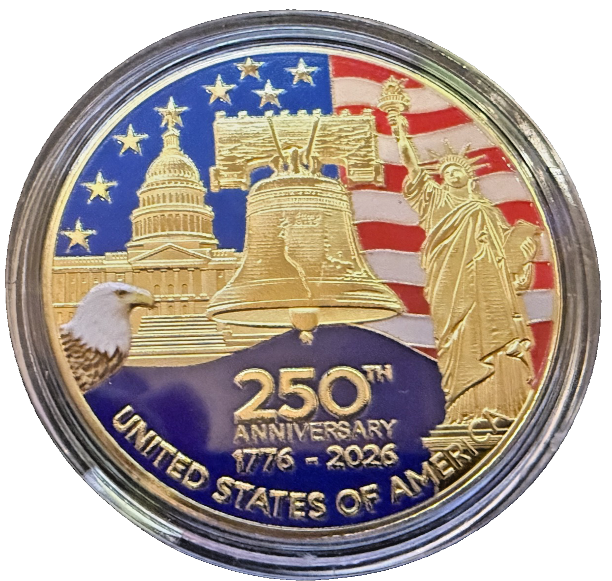 America 250th Anniversary Commemorative Keepsake Coin