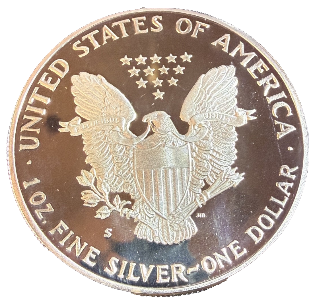 U.S. Mint 1986 American Eagle Proof 1 oz .999 Silver Coin w/ Box & Certificate