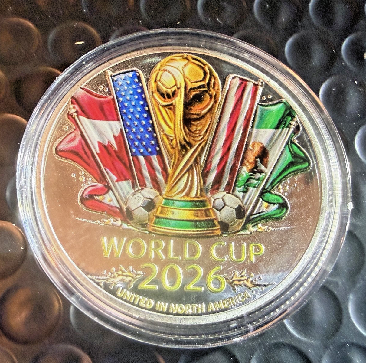 2026 FIFA World Cup USA Commemorative Collectible Coin "Presale".  Shipping 6/25