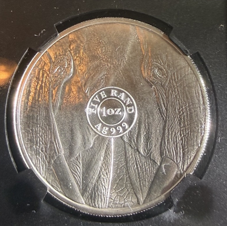 Rare: 2019 South Africa  Big Five Elephant 1 Oz Silver NGC MS70 FDOI