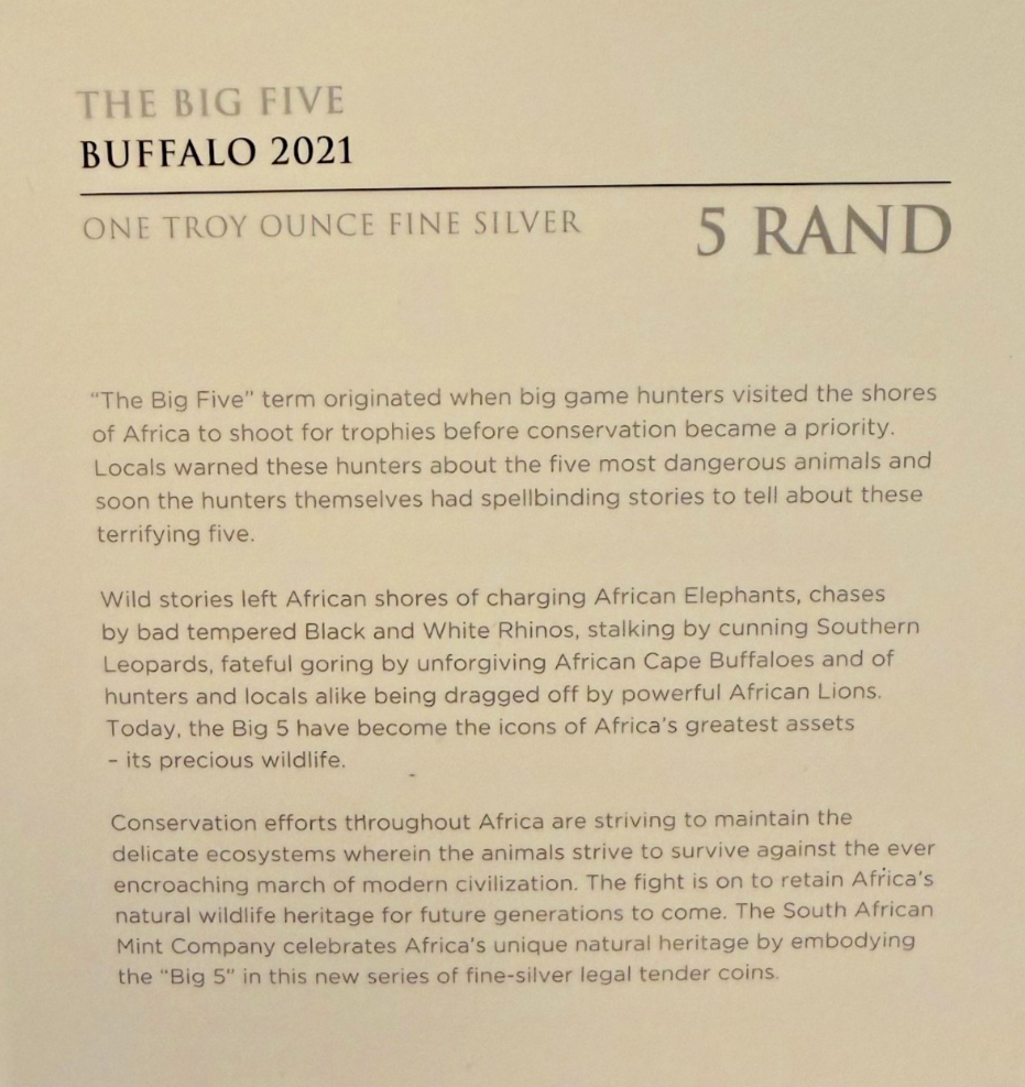 2021 South African Big Five Series 1 Buffalo