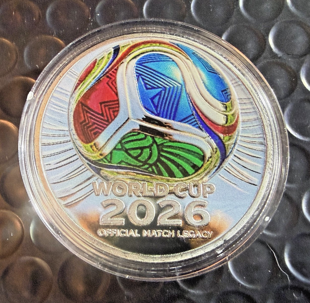 2026 FIFA World Cup USA Commemorative Collectible Coin Available 6/25