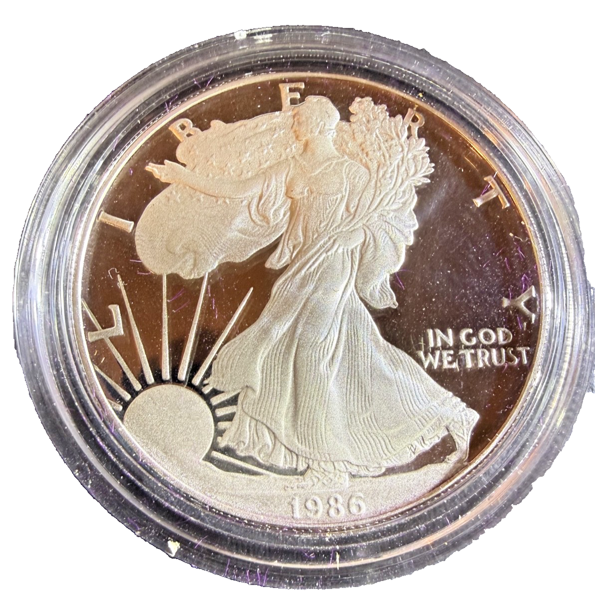 U.S. Mint 1986 American Eagle Proof 1 oz .999 Silver Coin w/ Box & Certificate