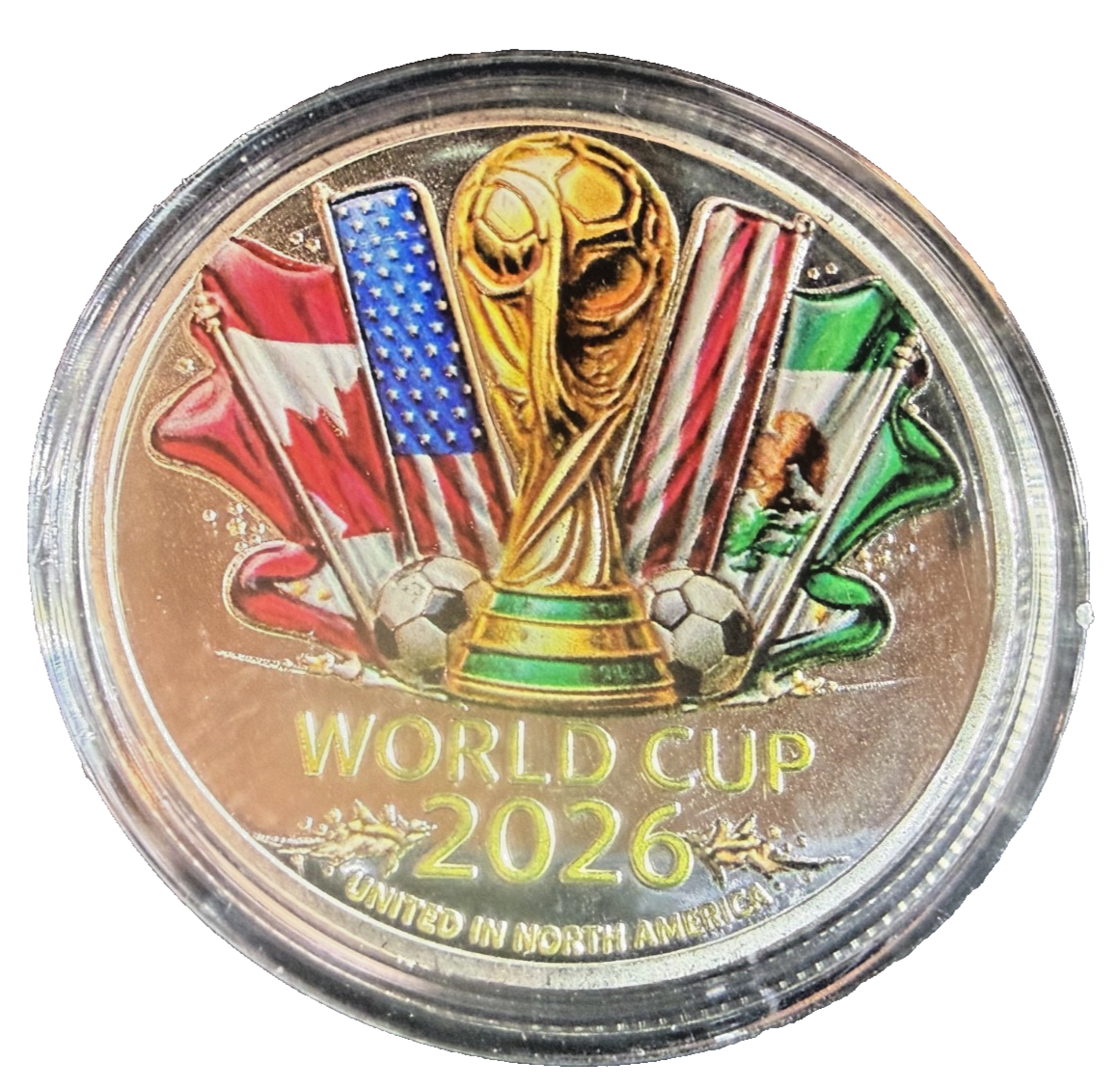 2026 FIFA World Cup USA Commemorative Collectible Coin Available 6/25